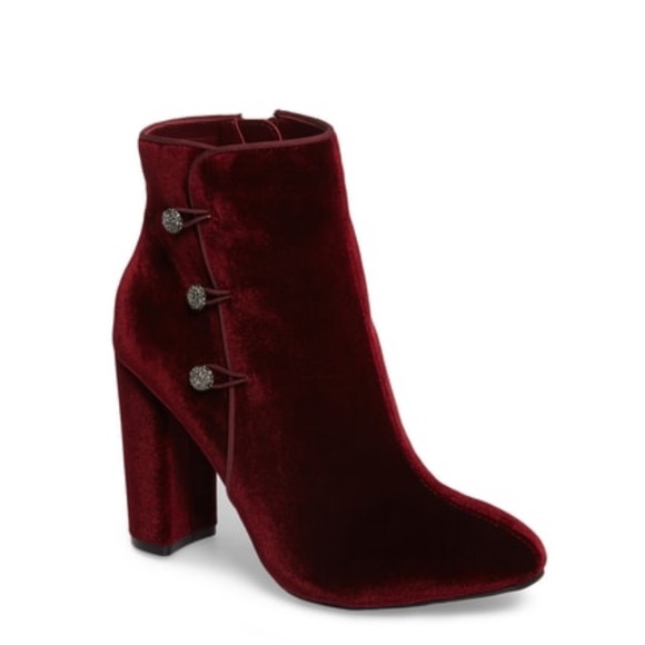 Hasbeens Merlot Velvet Sparkle Buttons Boot - Picture 4 of 6